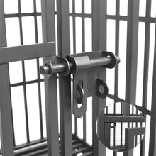 Load image into Gallery viewer, 37” 42” 46” Heavy Duty Portable Dog Kennel With 3 Doors Locks & Removeable Tray on Four Lockable Caster Wheels For Easy Movement.