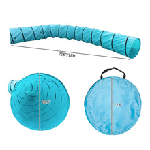 Load image into Gallery viewer, 18FT Dog Blue Agility Training Tunnel with Storage Bag