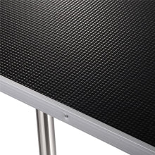 Load image into Gallery viewer, 36"/32" Bone Pattern Rubber Surface Folding Heavy Duty Stainless Steel Dog Grooming Table With Arm And Wire Shelf Included - godoggago