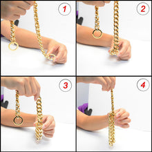 Load image into Gallery viewer, 10mm Stainless Steel Dog Training Chain Collar in 4 Colors Sizes 12" Thru 24"