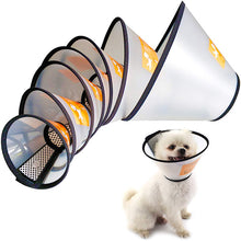 Load image into Gallery viewer, Translucent Reusable Elizabeth/Protective Cone Collar For Dog/Cat Anti-Bite/Lick Post Surgery/Injury Prevention Wound Healing Collar