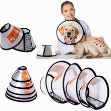 Load image into Gallery viewer, Translucent Reusable Elizabeth/Protective Cone Collar For Dog/Cat Anti-Bite/Lick Post Surgery/Injury Prevention Wound Healing Collar
