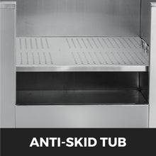 Load image into Gallery viewer, VEVOR 62" Stainless Steel Professional Dog Grooming Tub With Steps, Faucet, Water Sprayer Station, Your Choice Left or Right Sliding Door - godoggago