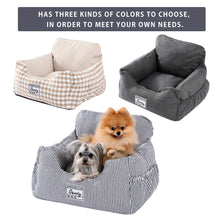 Load image into Gallery viewer, Dog Car Seat With Safety Belt & Detachable Bed For House/Side Pockets For Storage in 3 Colors