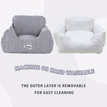 Load image into Gallery viewer, Dog Car Seat With Safety Belt & Detachable Bed For House/Side Pockets For Storage in 3 Colors