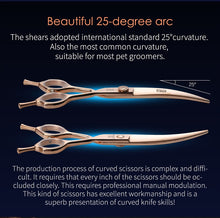Load image into Gallery viewer, Fenice Steel 6.5/7.25/7.0/7.5 inch Dog Grooming Scissors Straight/Curved/Thinning Shear - godoggago
