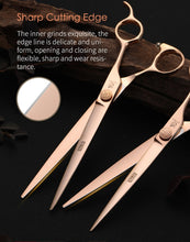 Load image into Gallery viewer, Fenice Steel 6.5/7.25/7.0/7.5 inch Dog Grooming Scissors Straight/Curved/Thinning Shear - godoggago