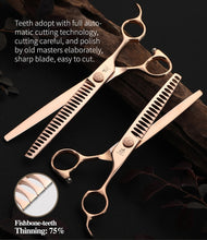 Load image into Gallery viewer, Fenice Steel 6.5/7.25/7.0/7.5 inch Dog Grooming Scissors Straight/Curved/Thinning Shear - godoggago
