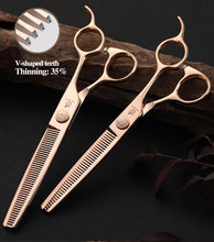 Load image into Gallery viewer, Fenice Steel 6.5/7.25/7.0/7.5 inch Dog Grooming Scissors Straight/Curved/Thinning Shear - godoggago