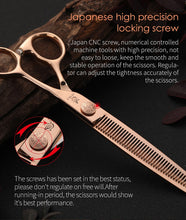 Load image into Gallery viewer, Fenice Steel 6.5/7.25/7.0/7.5 inch Dog Grooming Scissors Straight/Curved/Thinning Shear - godoggago