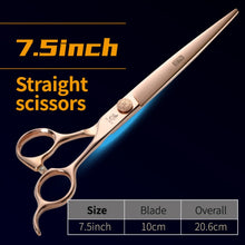Load image into Gallery viewer, Fenice Steel 6.5/7.25/7.0/7.5 inch Dog Grooming Scissors Straight/Curved/Thinning Shear - godoggago