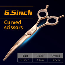 Load image into Gallery viewer, Fenice Steel 6.5/7.25/7.0/7.5 inch Dog Grooming Scissors Straight/Curved/Thinning Shear - godoggago