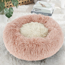 Load image into Gallery viewer, Donut Shaped Super Soft Warm Washable Dog Bed In Sizes 50/60cm and 3 Colors - godoggago