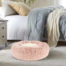 Load image into Gallery viewer, Donut Shaped Super Soft Warm Washable Dog Bed In Sizes 50/60cm and 3 Colors - godoggago