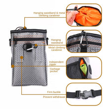 Load image into Gallery viewer, Multi-function Portable Outdoor Dog Training Bag W/ Adjustable Waist Belt Includes Food Holder/Garbage Bag/Folding Bowl/Training Clicker in 3 Colors - godoggago