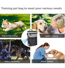 Load image into Gallery viewer, Multi-function Portable Outdoor Dog Training Bag W/ Adjustable Waist Belt Includes Food Holder/Garbage Bag/Folding Bowl/Training Clicker in 3 Colors - godoggago