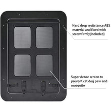 Load image into Gallery viewer, Safe Lockable Magnetic Screen Anti-Mosquito Dog/Cat Flap Door For Screen Doors in 2 Sizes & in White or Black