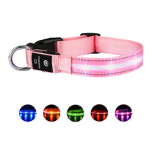 Load image into Gallery viewer, LED Luminous Safety Glow Flashing Lighting Up Dog Collar for Puppy Small Medium Large Dogs