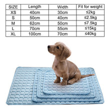Load image into Gallery viewer, Breathable Washable Summer Dog Cooling Mat For Sofa, Crate, or Dog Bed in 3 Colors For XS to XXL - godoggago