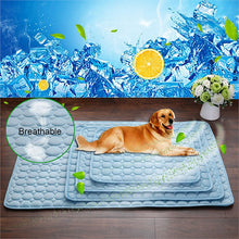Load image into Gallery viewer, Breathable Washable Summer Dog Cooling Mat For Sofa, Crate, or Dog Bed in 3 Colors For XS to XXL - godoggago