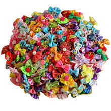 Load image into Gallery viewer, 20PCS (except plain rubber bands at 200pcs) Small Dog/Puppy Hair Bows With Rubber Bands for Grooming