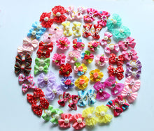 Load image into Gallery viewer, 20PCS (except plain rubber bands at 200pcs) Small Dog/Puppy Hair Bows With Rubber Bands for Grooming