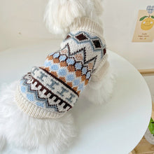 Load image into Gallery viewer, Warm Winter Striped Lattice Dog Sweater For Puppy/Dog in Sizes XS Thru XL
