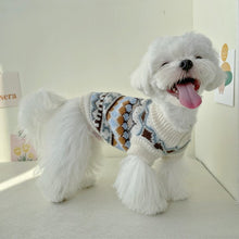 Load image into Gallery viewer, Warm Winter Striped Lattice Dog Sweater For Puppy/Dog in Sizes XS Thru XL