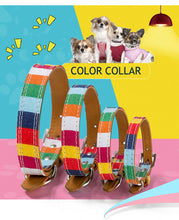 Load image into Gallery viewer, Colorful Adjustable PU Leather Dog Collar For Small To Medium Puppies & Dogs