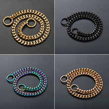 Load image into Gallery viewer, 10mm Stainless Steel Dog Training Chain Collar in 4 Colors Sizes 12" Thru 24"