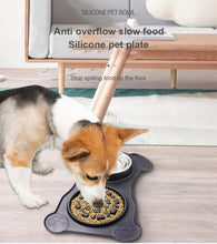 Load image into Gallery viewer, Slow Feeder Silicone Anti-Gulping Dog/Puppy Food Dish and Stainless Steel Water Dish