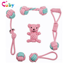 Load image into Gallery viewer, Cotton Rope Knot Dog/Puppy Combination Chew Toy/Molar Bite Teeth Cleaning Chew Sets in 2 Colors