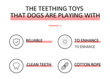 Load image into Gallery viewer, Cotton Rope Knot Dog/Puppy Combination Chew Toy/Molar Bite Teeth Cleaning Chew Sets in 2 Colors
