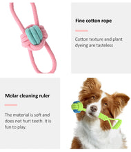 Load image into Gallery viewer, Cotton Rope Knot Dog/Puppy Combination Chew Toy/Molar Bite Teeth Cleaning Chew Sets in 2 Colors