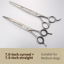 Load image into Gallery viewer, Fenice 6.5/7.0/7.5/8.0 Dog Grooming Scissors Sets (please note 2 or 3 per set) Including Thinning Shears/Curved and/or Cutting Scissors - godoggago
