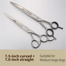 Load image into Gallery viewer, Fenice 6.5/7.0/7.5/8.0 Dog Grooming Scissors Sets (please note 2 or 3 per set) Including Thinning Shears/Curved and/or Cutting Scissors - godoggago