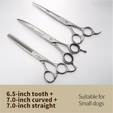 Load image into Gallery viewer, Fenice 6.5/7.0/7.5/8.0 Dog Grooming Scissors Sets (please note 2 or 3 per set) Including Thinning Shears/Curved and/or Cutting Scissors - godoggago
