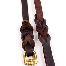 Load image into Gallery viewer, Handmade Durable Leather Dog Leash With Brass-plated Clasp in 5 Lengths
