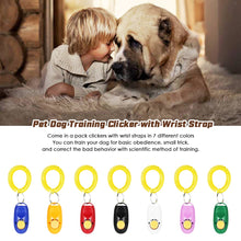 Load image into Gallery viewer, 7Ct Multicolor Pack Of Dog Training Clickers With Wrist Strap
