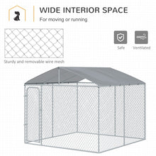 Load image into Gallery viewer, Heavy Duty Outdoor Dog Kennel with Galvanized Steel Frame &amp; Canopy Top 10ft x 10ft x 6ft &amp; Heavy Duty Lockable Door
