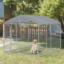 Load image into Gallery viewer, Heavy Duty Outdoor Dog Kennel with Galvanized Steel Frame &amp; Canopy Top 10ft x 10ft x 6ft &amp; Heavy Duty Lockable Door
