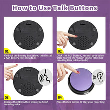 Load image into Gallery viewer, 4Pcs Communication Buttons Using Your Voice Recording For Speech Training For Cat/Dogs
