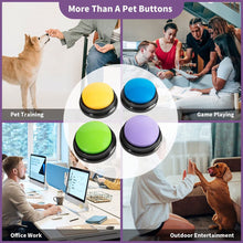 Load image into Gallery viewer, 4Pcs Communication Buttons Using Your Voice Recording For Speech Training For Cat/Dogs
