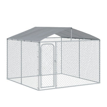 Load image into Gallery viewer, Heavy Duty Outdoor Dog Kennel with Galvanized Steel Frame &amp; Canopy Top 10ft x 10ft x 6ft &amp; Heavy Duty Lockable Door
