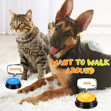 Load image into Gallery viewer, 4Pcs Communication Buttons Using Your Voice Recording For Speech Training For Cat/Dogs
