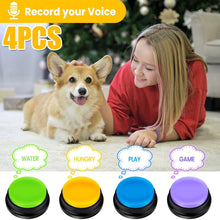 Load image into Gallery viewer, 4Pcs Communication Buttons Using Your Voice Recording For Speech Training For Cat/Dogs
