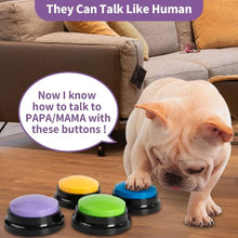 Load image into Gallery viewer, 4Pcs Communication Buttons Using Your Voice Recording For Speech Training For Cat/Dogs
