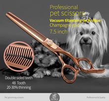 Load image into Gallery viewer, Fenice 7.0 inch Professional Double Teeth Scissors for Dog Grooming Thinning Rate 20-30% - godoggago
