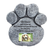 Load image into Gallery viewer, Memorial Tombstone Stone Paw Print Photo Frame For Dogs/Cats
