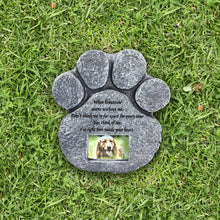 Load image into Gallery viewer, Memorial Tombstone Stone Paw Print Photo Frame For Dogs/Cats
